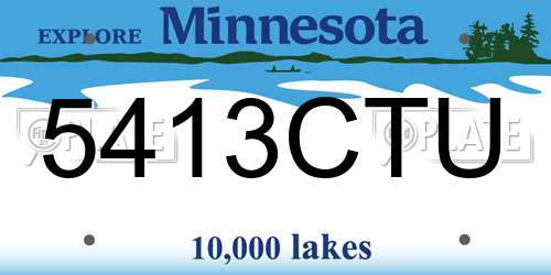 5413CTU Minnesota License Plate