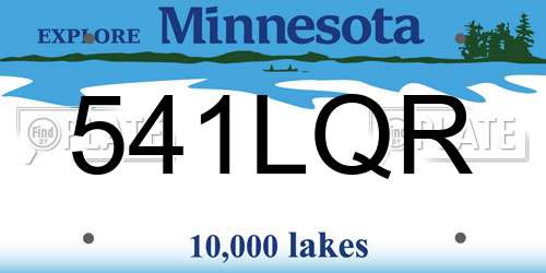 541LQR Minnesota License Plate