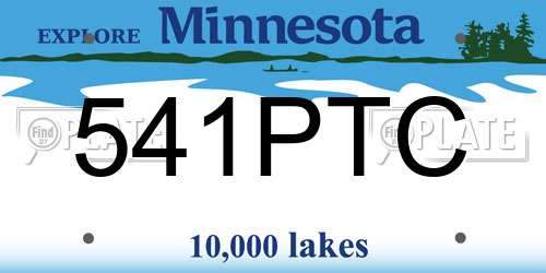541PTC Minnesota License Plate