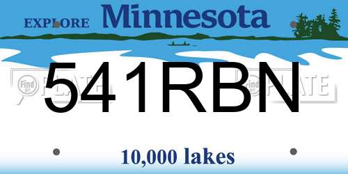 541RBN Minnesota License Plate