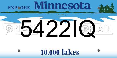5422IQ Minnesota License Plate