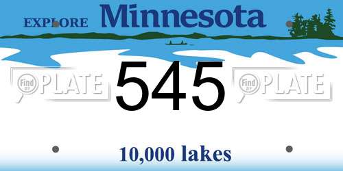 545 Minnesota License Plate