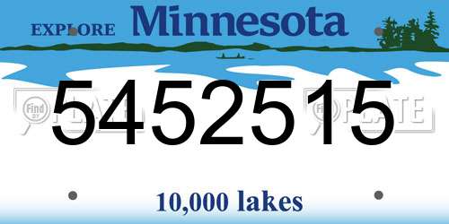 5452515 Minnesota License Plate