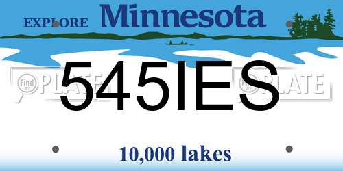 545IES Minnesota License Plate