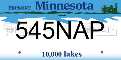 545NAP Minnesota License Plate