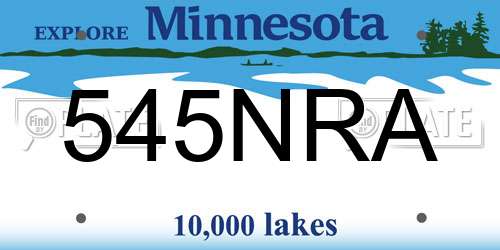545NRA Minnesota License Plate