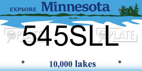 545SLL Minnesota License Plate