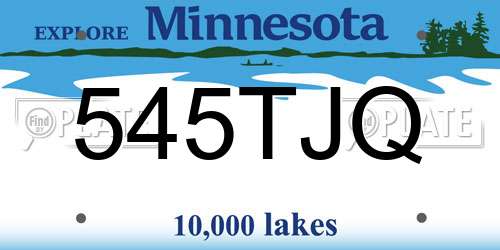 545TJQ Minnesota License Plate