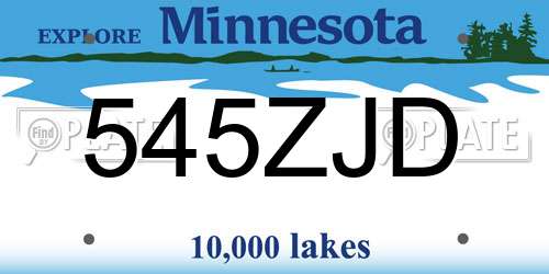 545ZJD Minnesota License Plate