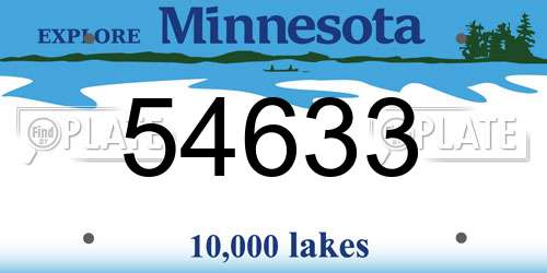 54633 Minnesota License Plate