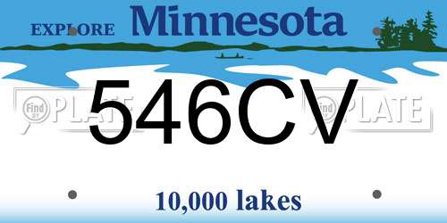 546CV Minnesota License Plate
