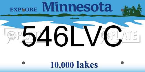 546LVC Minnesota License Plate