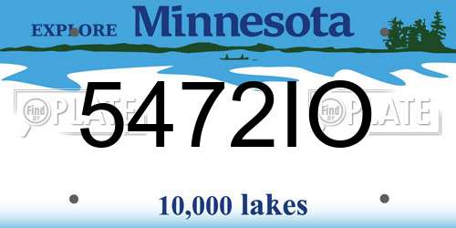 5472IO Minnesota License Plate