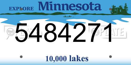 5484271 Minnesota License Plate