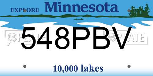 548PBV Minnesota License Plate