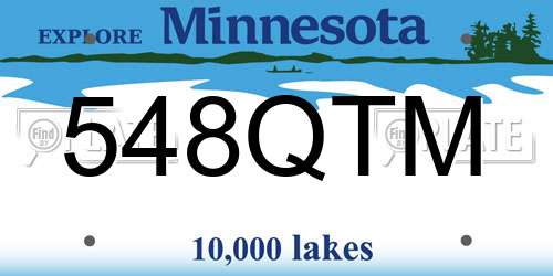 548QTM Minnesota License Plate