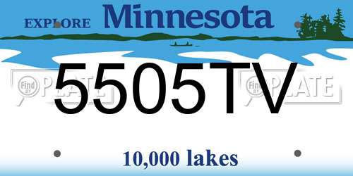 5505TV Minnesota License Plate