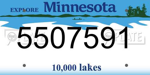 5507591 Minnesota License Plate