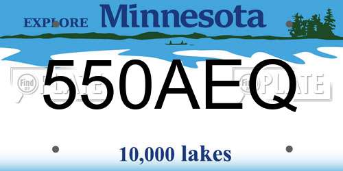 550AEQ Minnesota License Plate