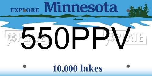 550PPV Minnesota License Plate