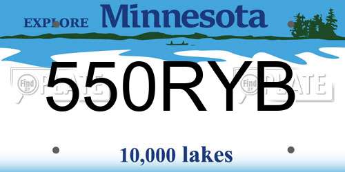 550RYB Minnesota License Plate