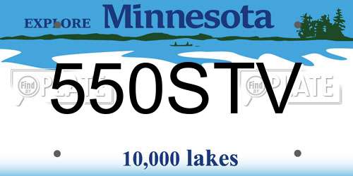 550STV Minnesota License Plate