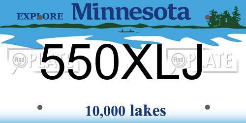 550XLJ Minnesota License Plate