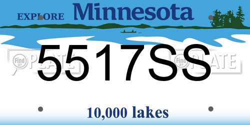 5517SS Minnesota License Plate
