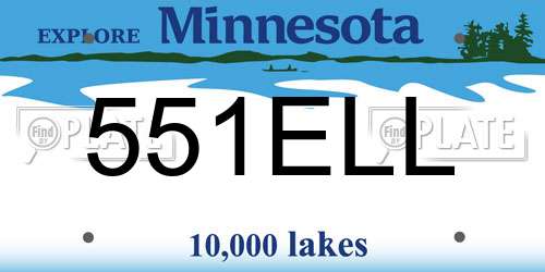 551ELL Minnesota License Plate