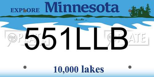 551LLB Minnesota License Plate