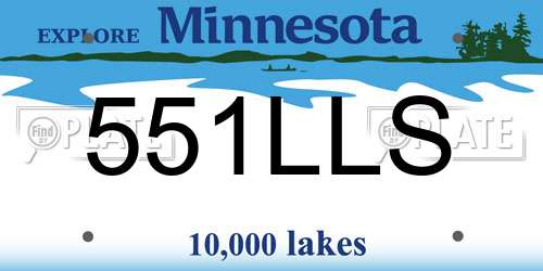 551LLS Minnesota License Plate