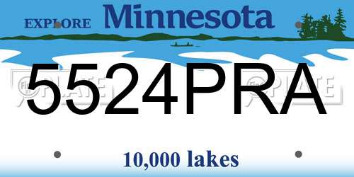 5524PRA Minnesota License Plate