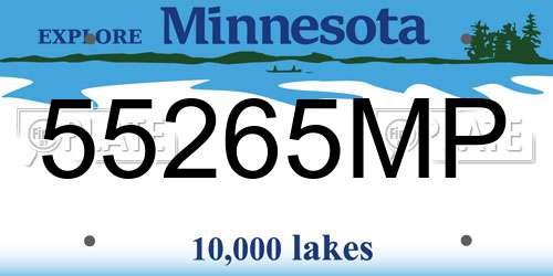 55265MP Minnesota License Plate
