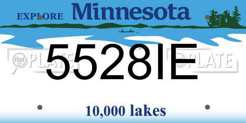 5528IE Minnesota License Plate