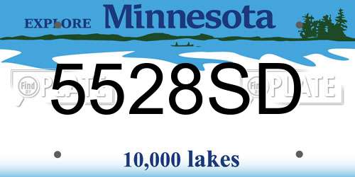 5528SD Minnesota License Plate