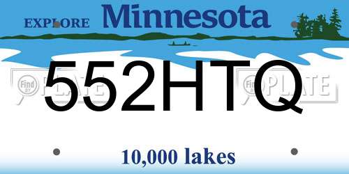 552HTQ Minnesota License Plate