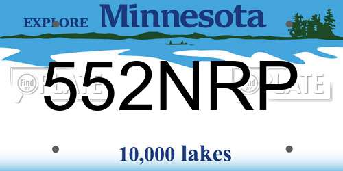 552NRP Minnesota License Plate