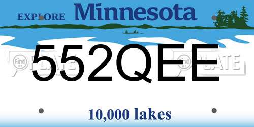 552QEE Minnesota License Plate