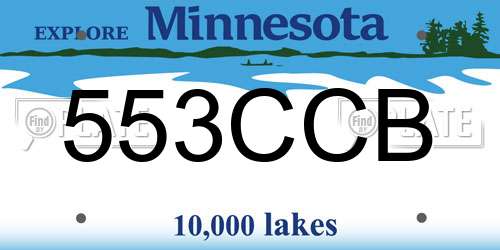 553CCB Minnesota License Plate