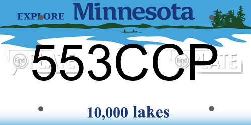 553CCP Minnesota License Plate