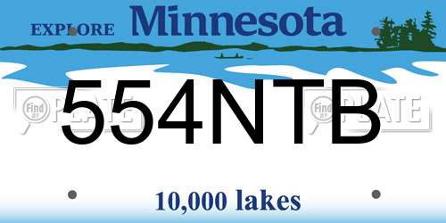554NTB Minnesota License Plate