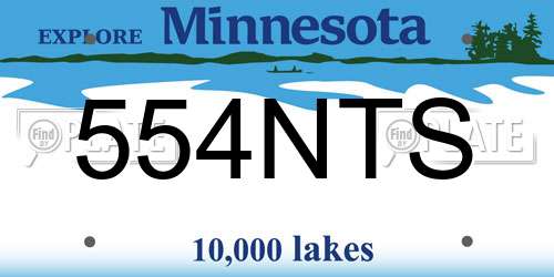 554NTS Minnesota License Plate