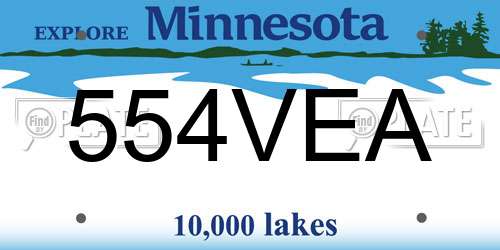 554VEA Minnesota License Plate