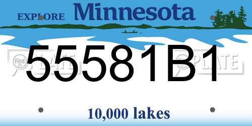 55581B1 Minnesota License Plate