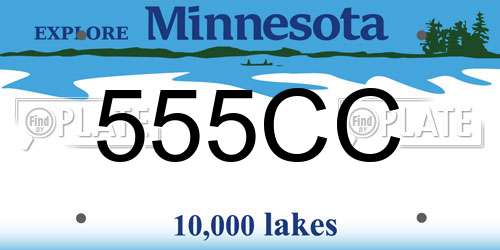 555CC Minnesota License Plate