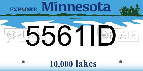5561ID Minnesota License Plate