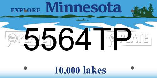 5564TP Minnesota License Plate