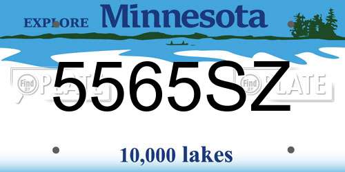 5565SZ Minnesota License Plate