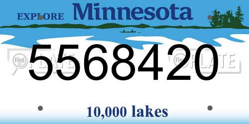 5568420 Minnesota License Plate