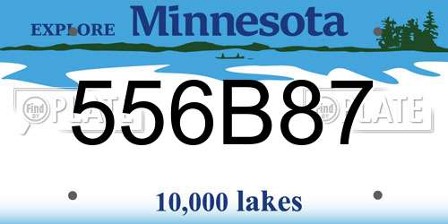 556B87 Minnesota License Plate